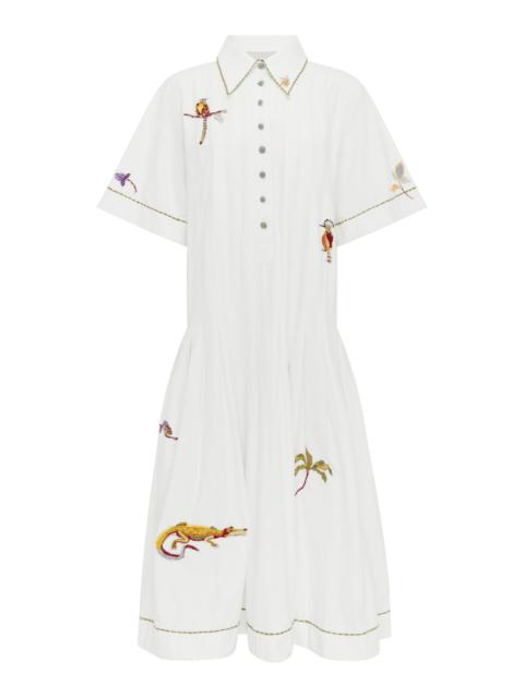 Camelia Embellished Shirtdress