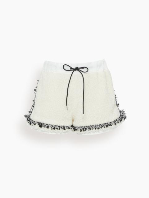 Tweed Shorts in Off White