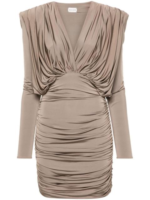 draped mini dress