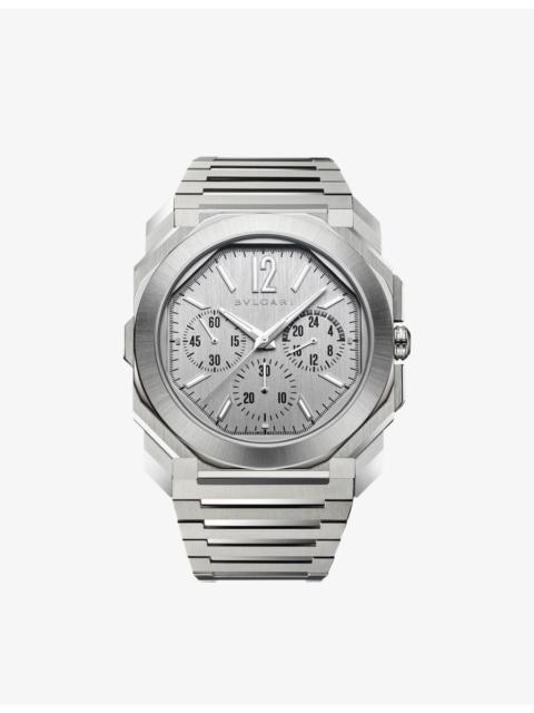 Octo Finissimo chronograph GMT stainless-steel watch