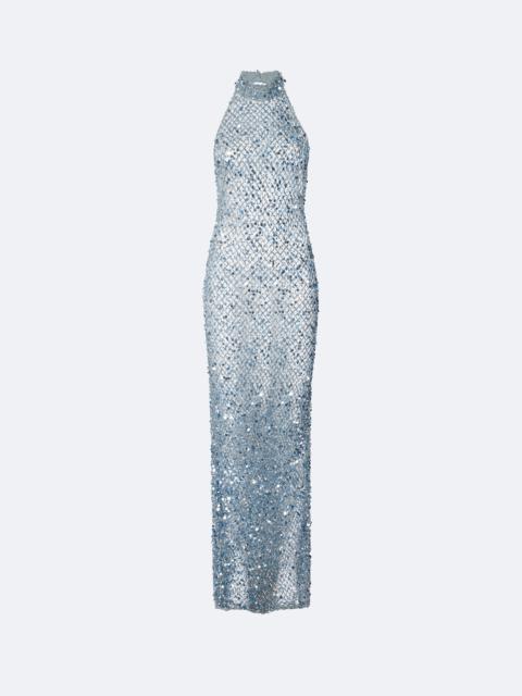Mesh Sequin Gown