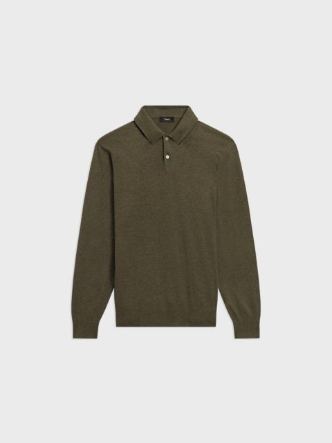 Goris Long-Sleeve Polo Shirt in Light Bilen