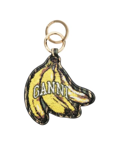 banana appliqué keyring