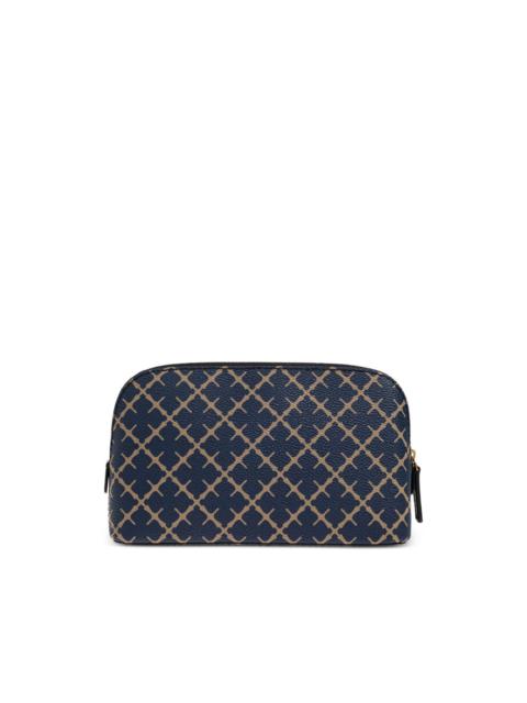 patterned zip-closure make up bag