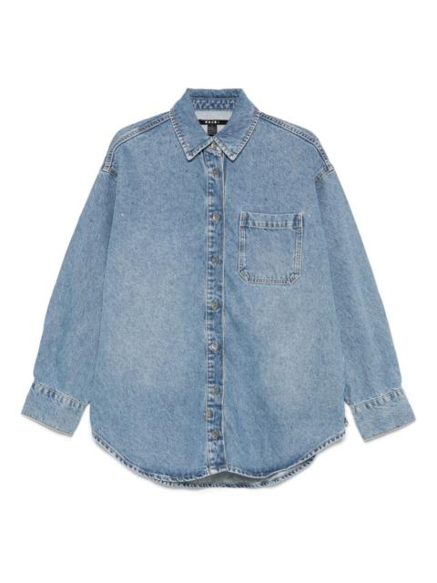 Oversized Ls Krystal Komet long-sleeve denim shirt