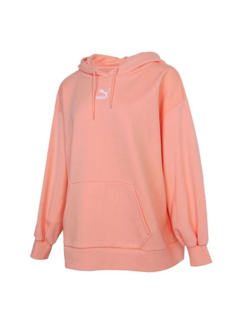 (WMNS) PUMA Classics Oversized Hoodie 'Pink White' 532283-26
