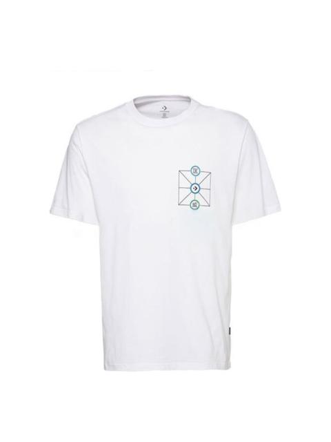 Men's Converse Creative Sports Round Neck Short Sleeve White 10018141-A01