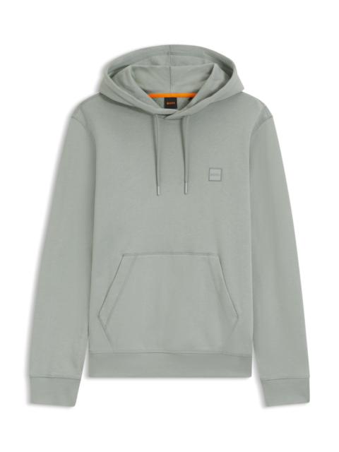 COTTON-TERRY HOODIE WITH LOGO PATCH
