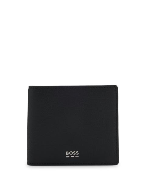 BILLFOLD WALLET WITH SILVER-TONE LOGO LETTERING
