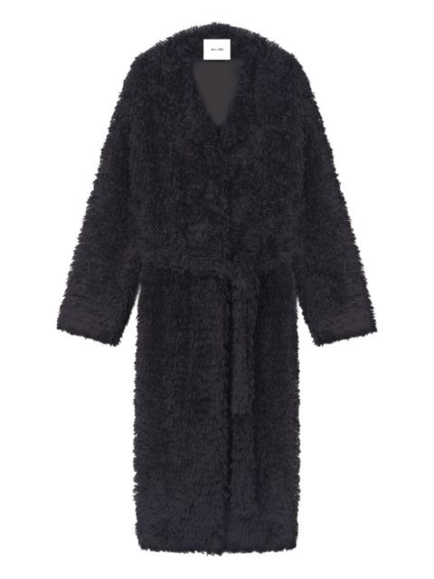 Letty faux-fur belted coat