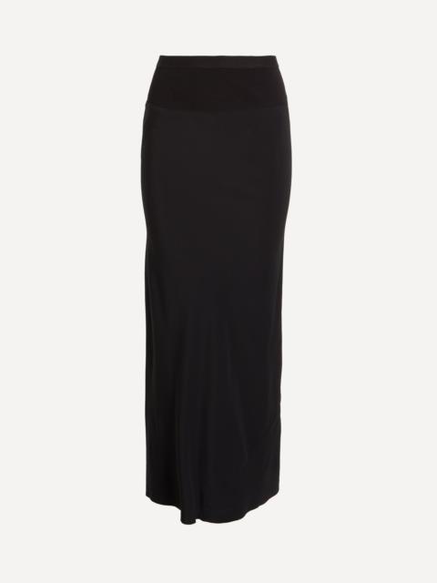 Black Calf Bias Skirt