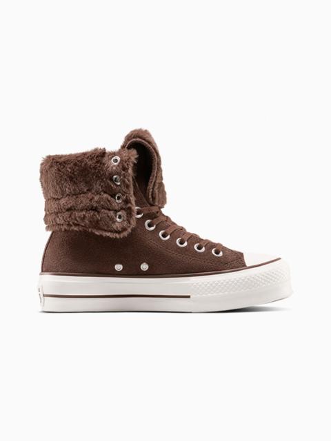 Chuck Taylor All Star Fold-Over Lift Platform XHi Faux Fur