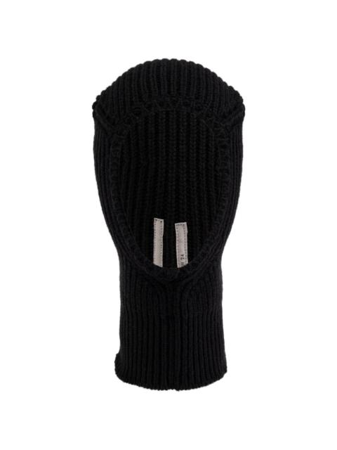 ribbed-knit balaclava