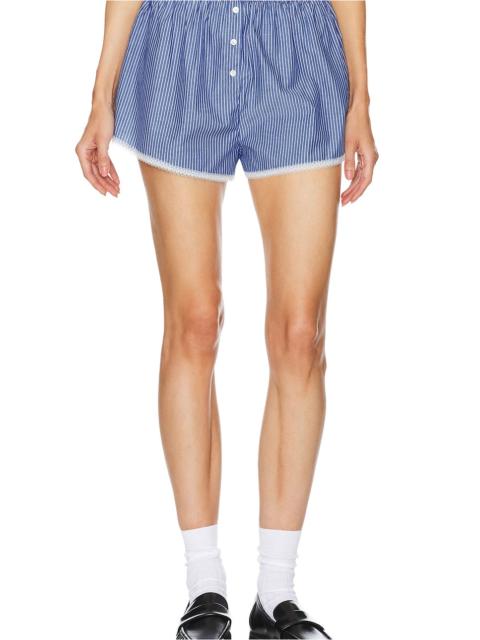 Pinstripe Poplin House Short