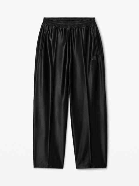 black satin faille sweatpants