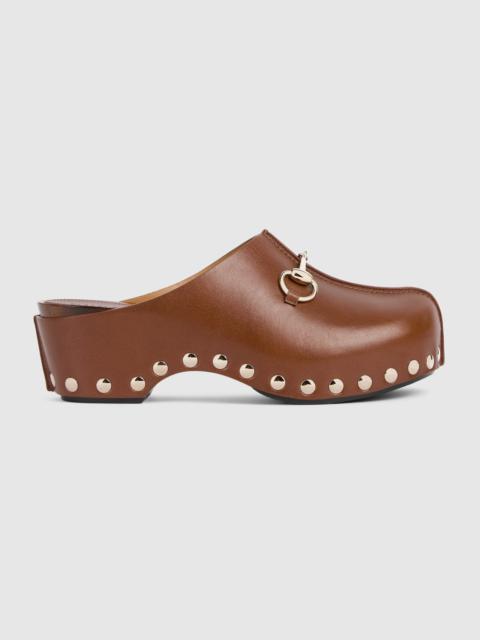 Women's platform clog with Horsebit