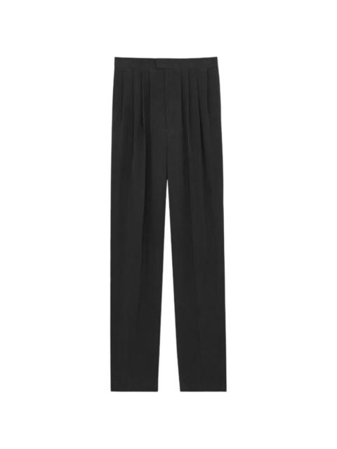 pleated high-waist trousers