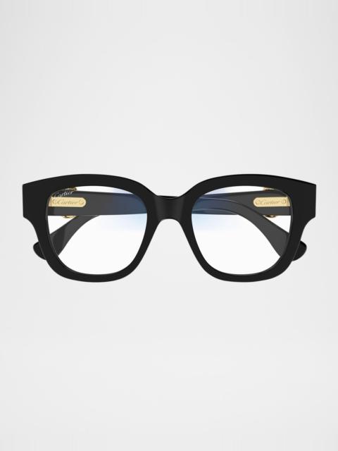 C-Logo Acetate Rectangle Glasses