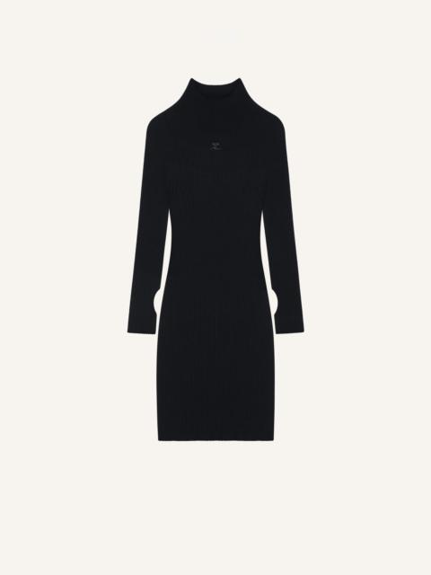 SOLAR RIB MOCKNECK MINI DRESS