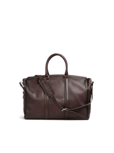 leather panelled tote bag