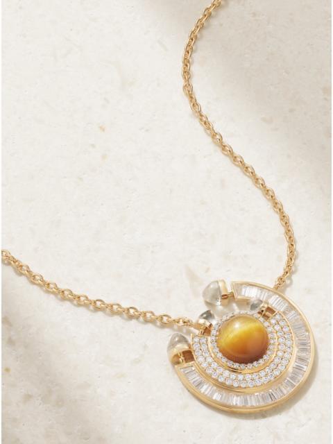 Chakra 18-karat Gold Multi-stone Necklace