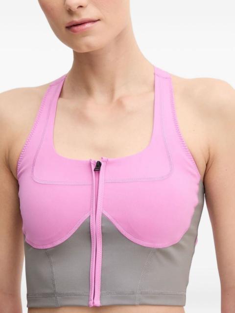 zip-front racer-back top