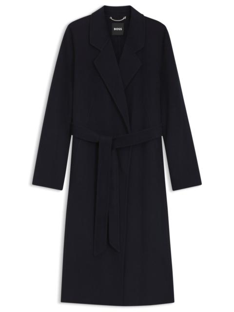 SLIM-FIT COAT IN A GLEN-CHECKED WOOL BLEND