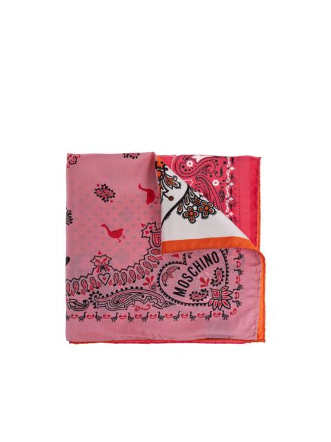 paisley polka-dot scarf