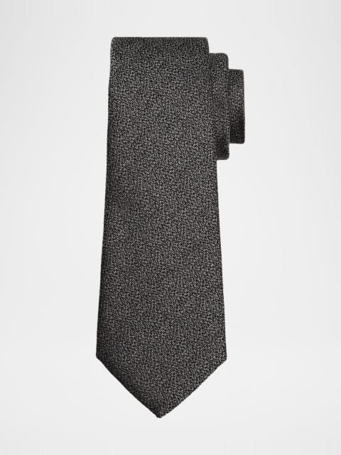 Men & apos;s Silk and Cashmere Micro-Jacquard Tie