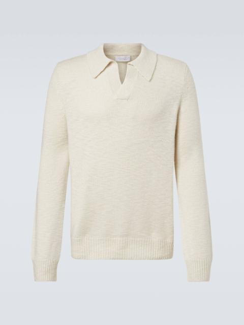 Cashmere polo sweater