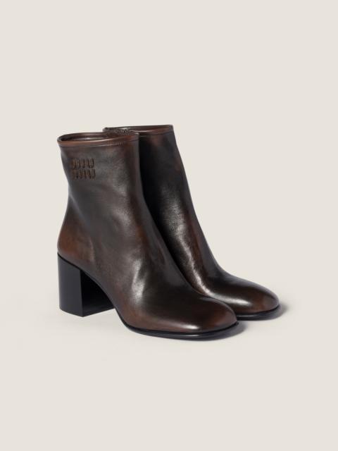 Fumé calf booties