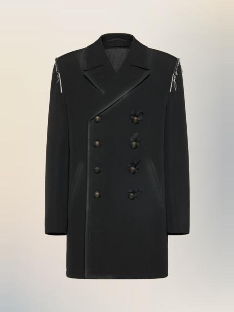 Reversible wool coat