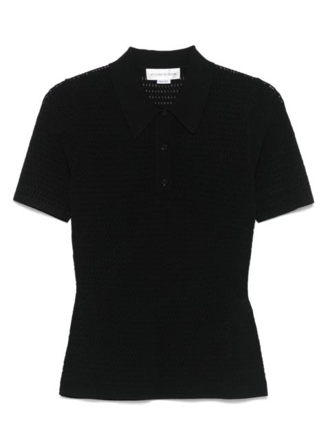 perforated polo top