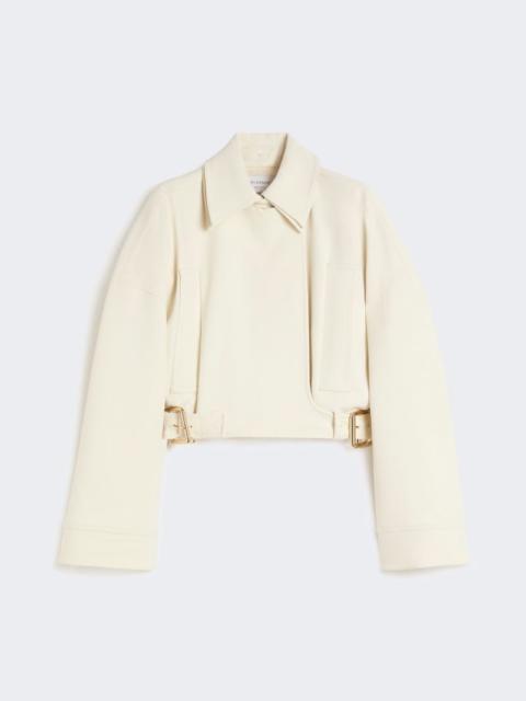 Viscose cady cropped jacket - ivory