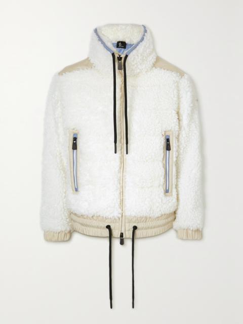 Appliquéd Shell-paneled Faux Shearling Down Ski Jacket