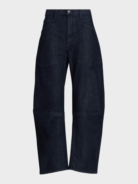 Shon Barrel-Leg Ankle Jeans