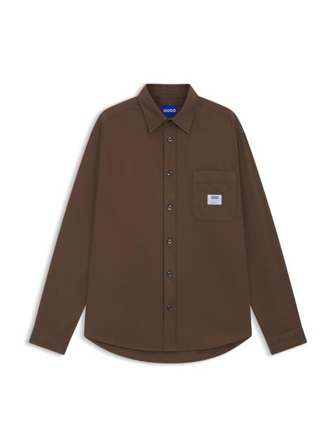OVERSIZED-FIT OVERSHIRT IN COTTON CANVAS
