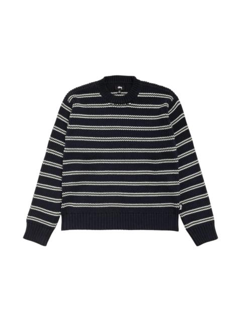 Stussy Chunky Cotton Stripe Sweater Ocean