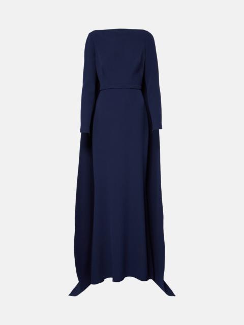 Ginevra crystal-embellished crêpe gown