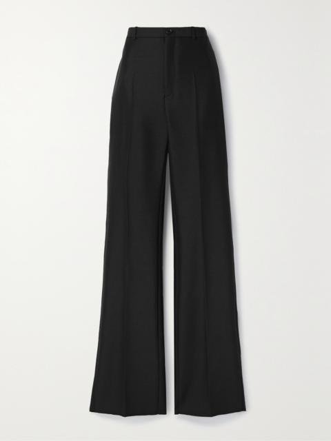 Wool And Mohair-blend Wide-leg Pants
