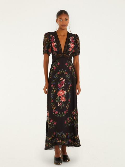 Black Belle Garden Lenzing™ Ecovero™ Viscose Maxi Dress