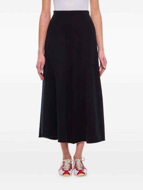 high-waisted draped skirt