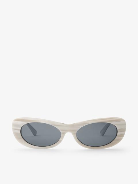 Danny
White Striped Oval Sunglasses