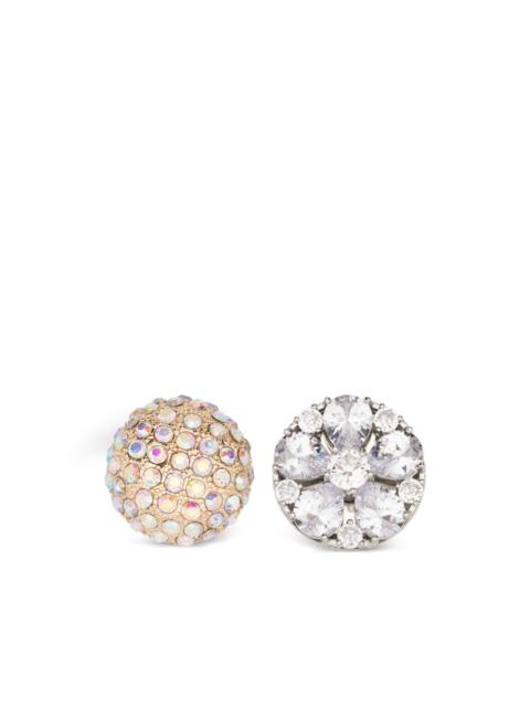 crystal-embellishment earrings