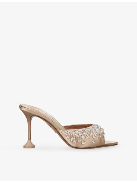 Bisous Crystal 85 Satin Mules