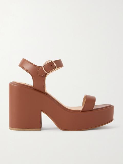 Iman Leather Platform Sandals