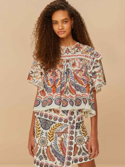 Off-White Boho Glam Mini Skirt