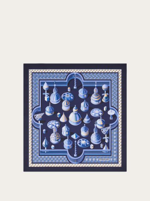 Nadir print silk scarf