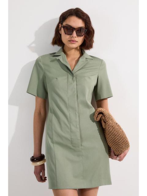Soft Structured Tailored Shirt Mini Dress