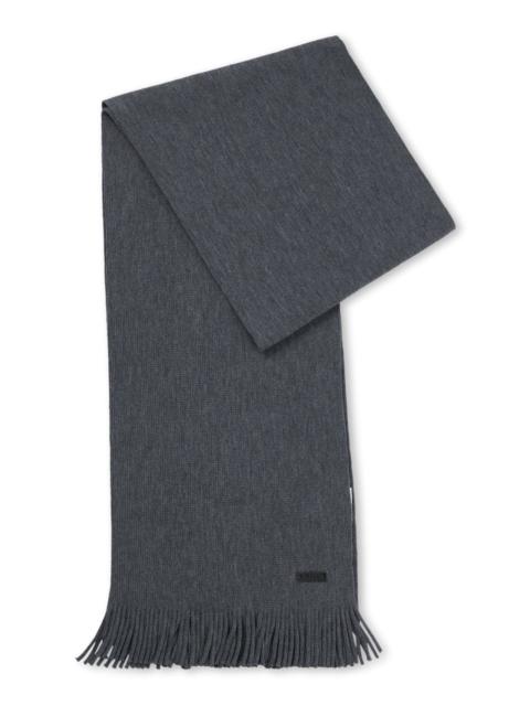 RASCHEL-KNIT SCARF IN MERINO WOOL